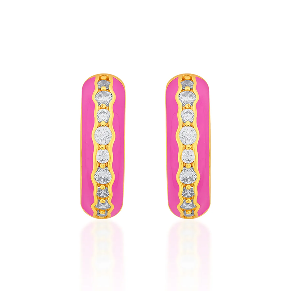 Rani Pink Hoop Earrings