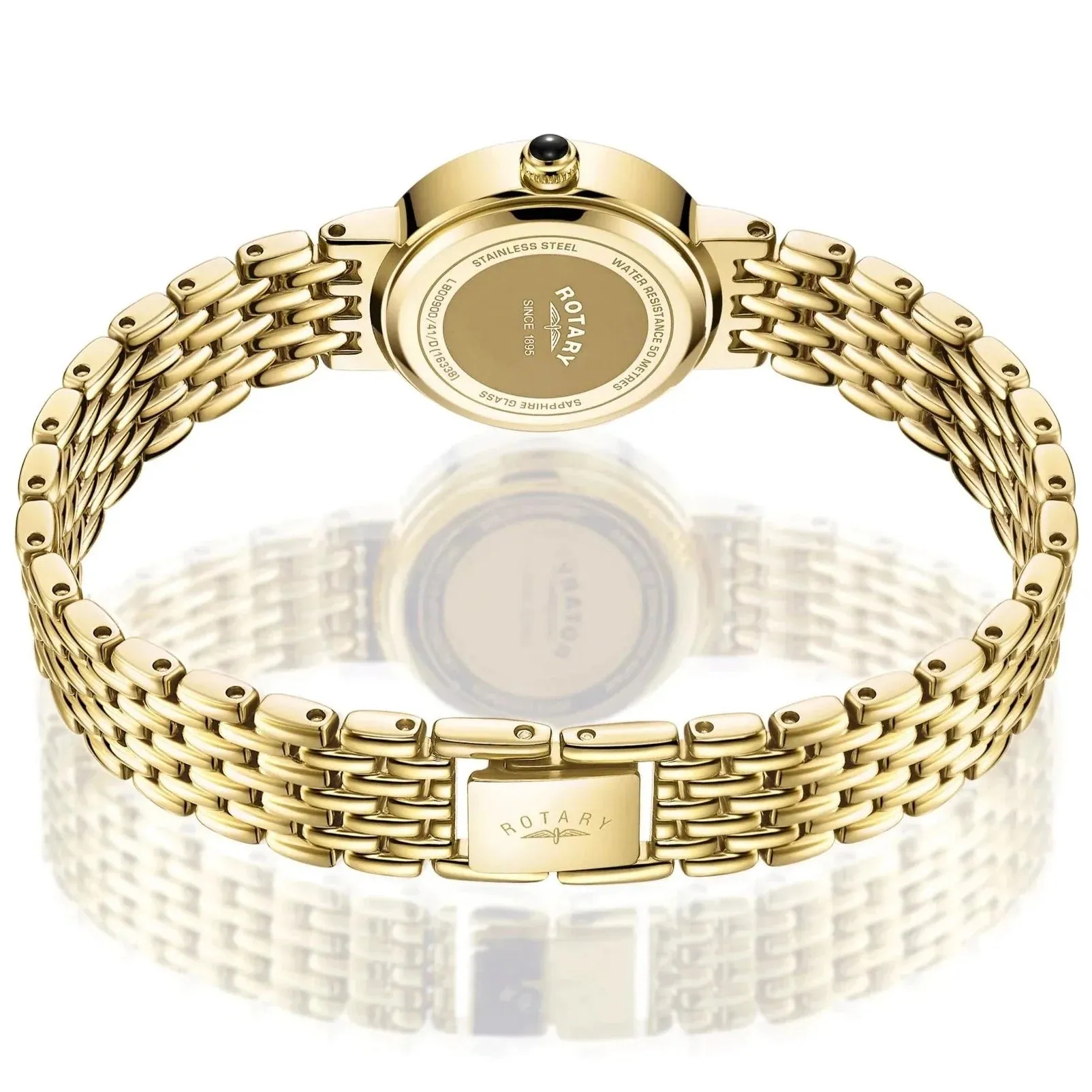 Rotary Balmoral Diamond Dot Ladies Gold Watch LB00900/41/D