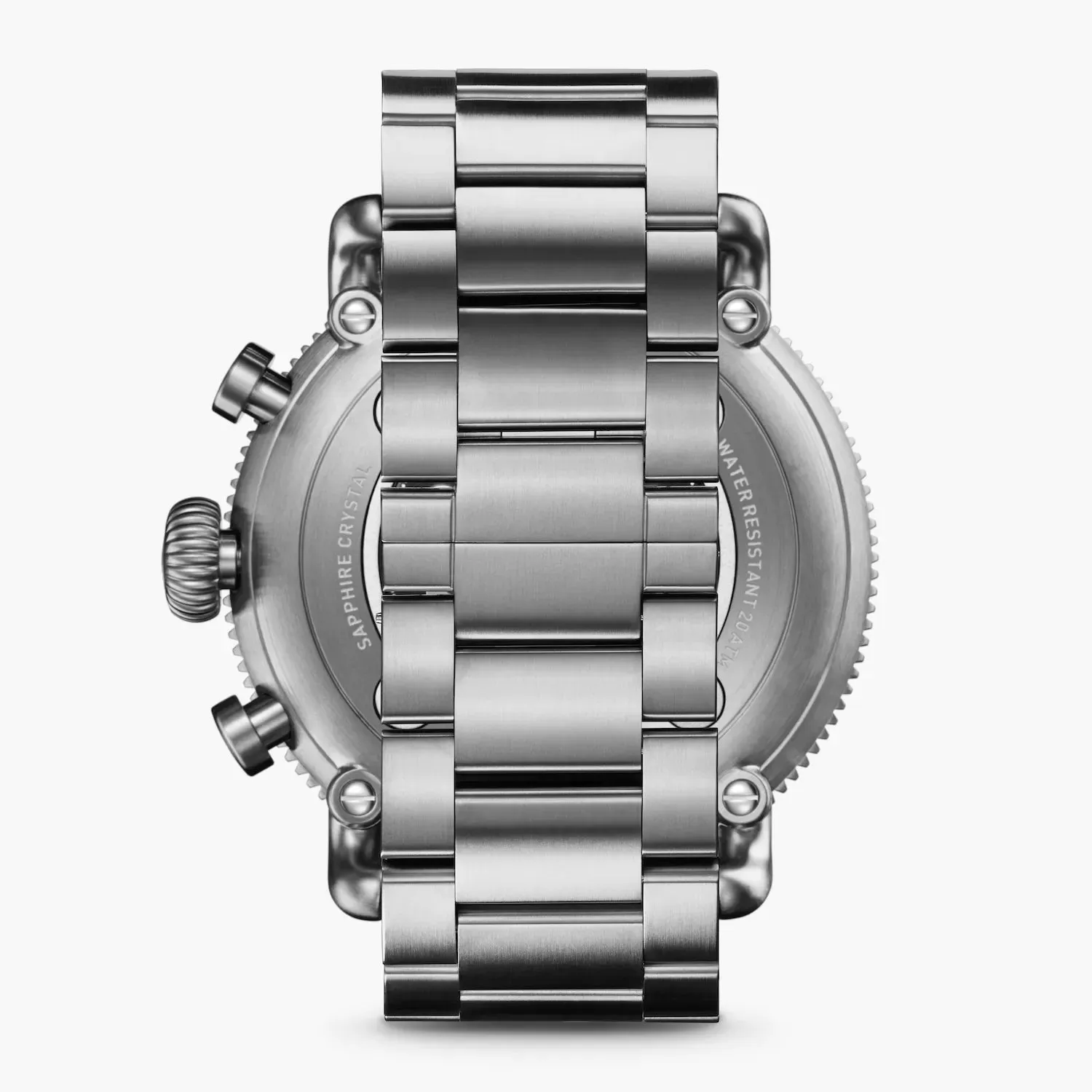 Shinola, The Runwell Sport Chrono 48mm White Hurricane Dial SS Bracelet