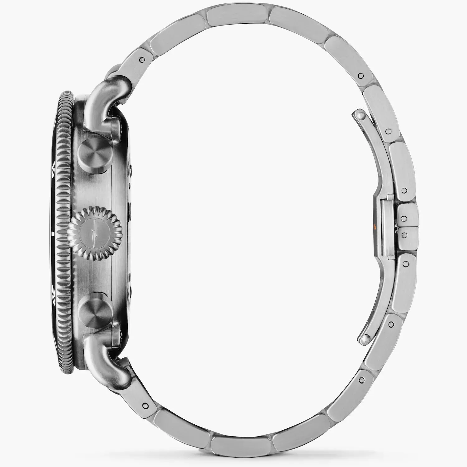 Shinola, The Runwell Sport Chrono 48mm White Hurricane Dial SS Bracelet