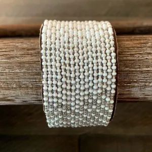 Silver and White Ombre - 3 Sizes