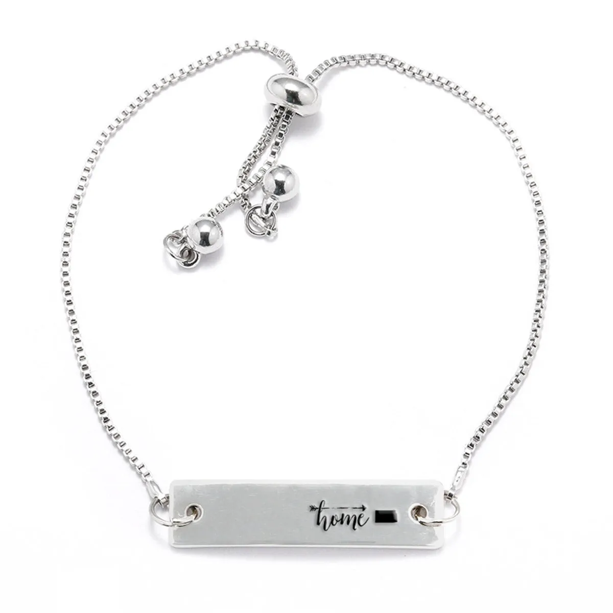 Silver Home is Kansas Adjustable Bar Bracelet