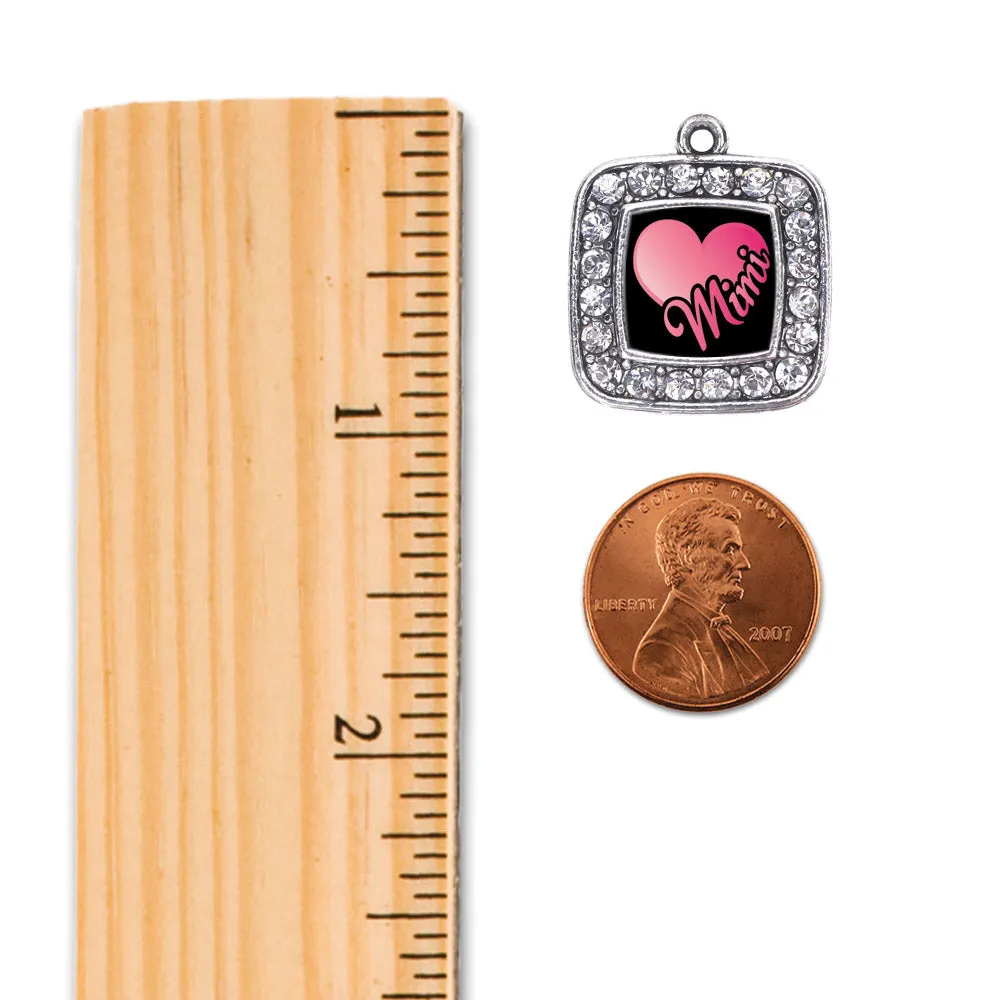 Silver Mimi Square Charm Toggle Bracelet