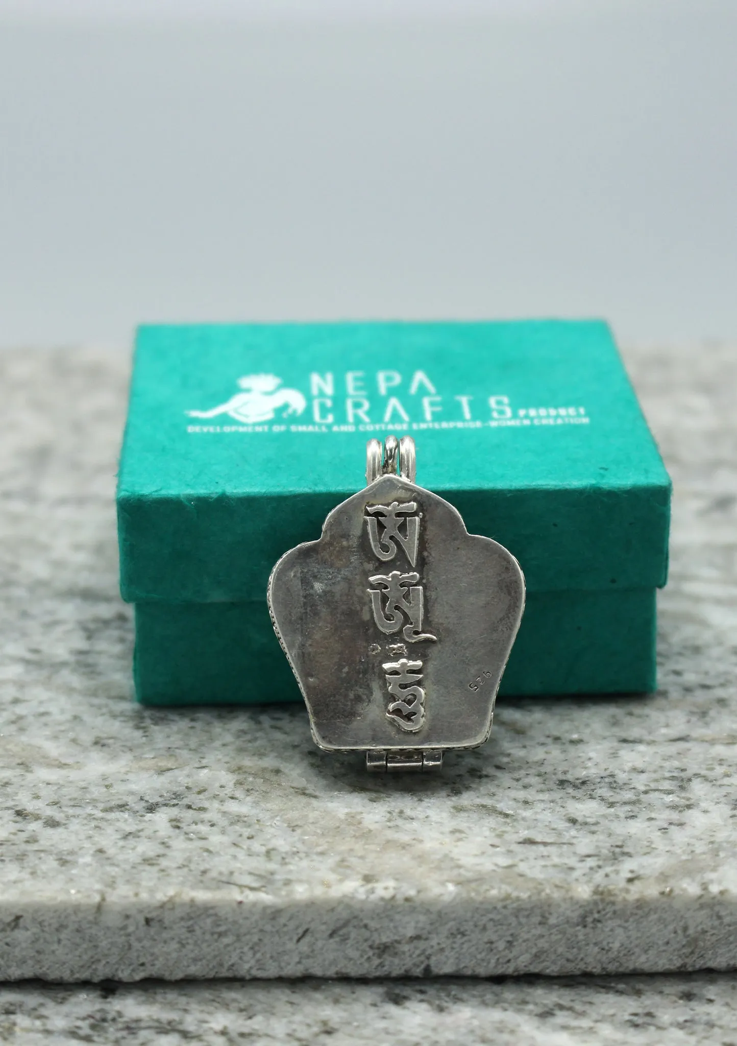 Silver Sterling 925 Ratnasambhva Buddha Ghau Pendant