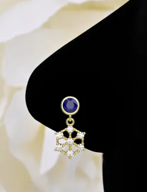 Snowflake Micron Gold Dangle Nose Ring – Nose Piercing