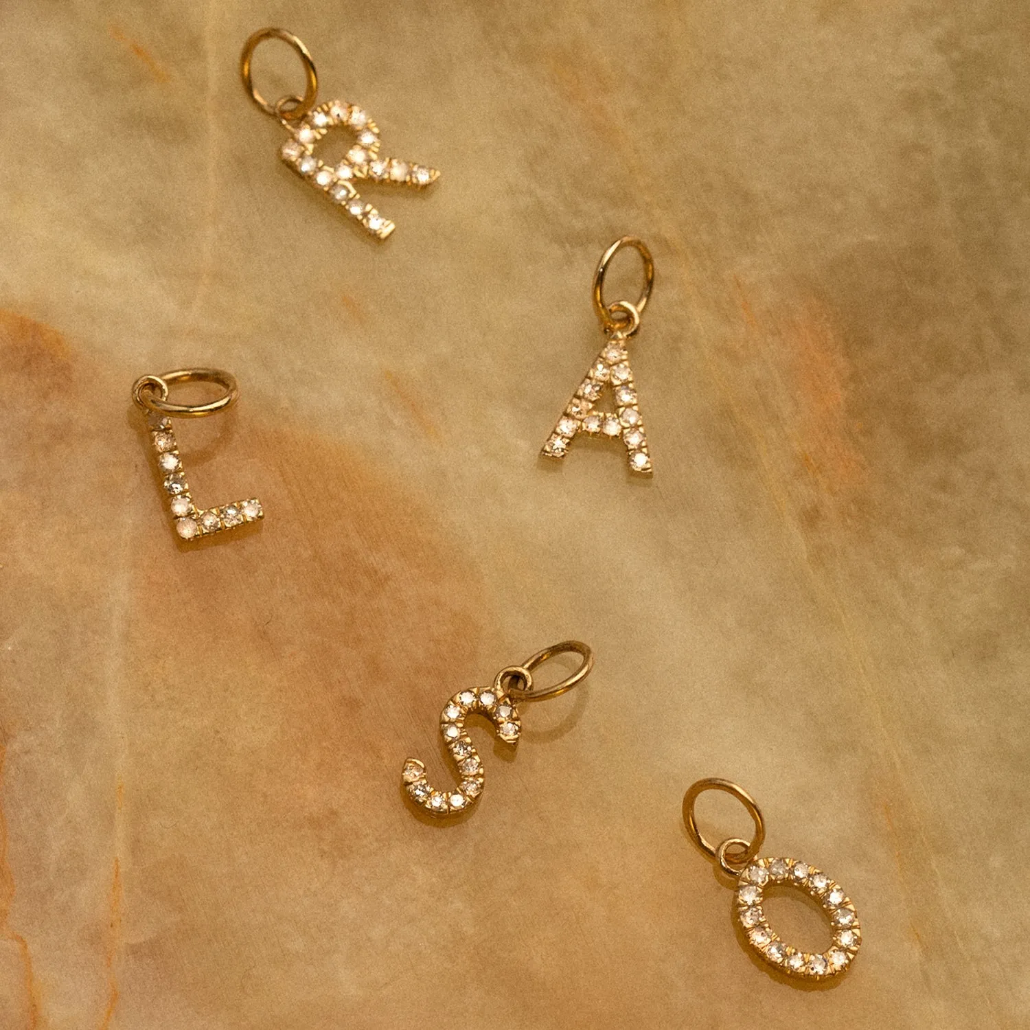 Spark Charm | Diamond Letter