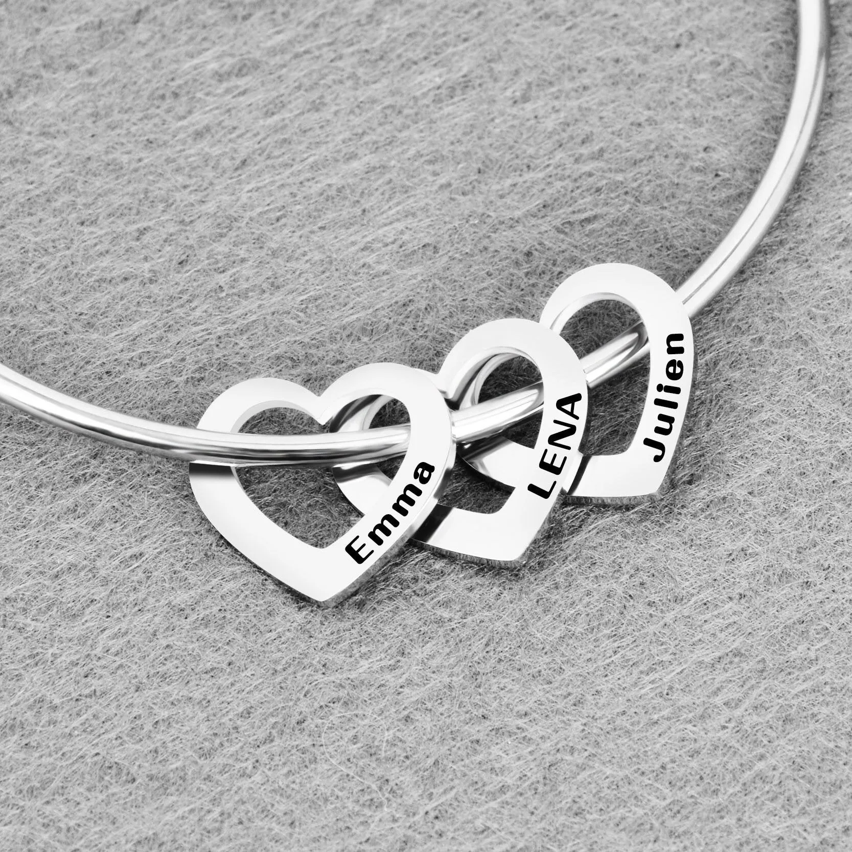 Stainless Steel Hearts Custom Bracelets For Women