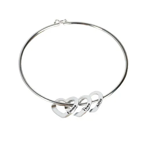 Stainless Steel Hearts Custom Bracelets For Women