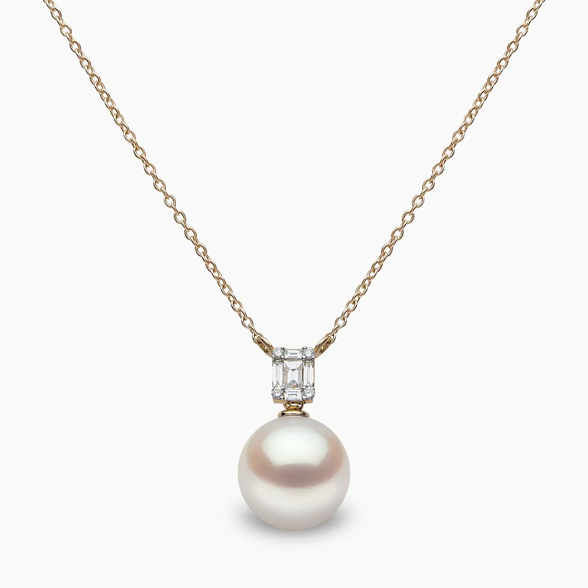 Starlight 18K Gold South Sea Pearl and Diamond Mini Skyline Pendant