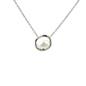 Sterling Silver Baroque Freshwater Pearl Necklace