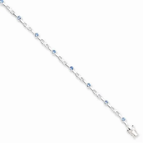 Sterling Silver Blue Topaz Bracelet
