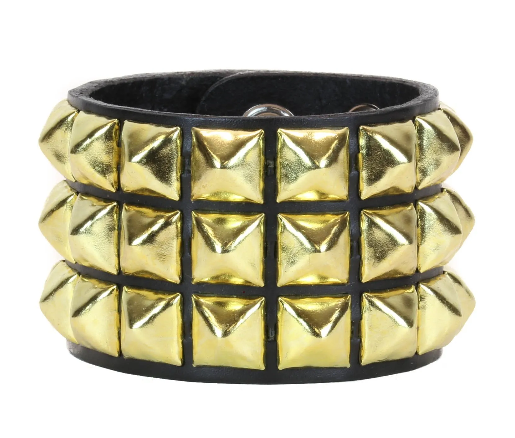 Studded Bracelet 3 Row Pyramid