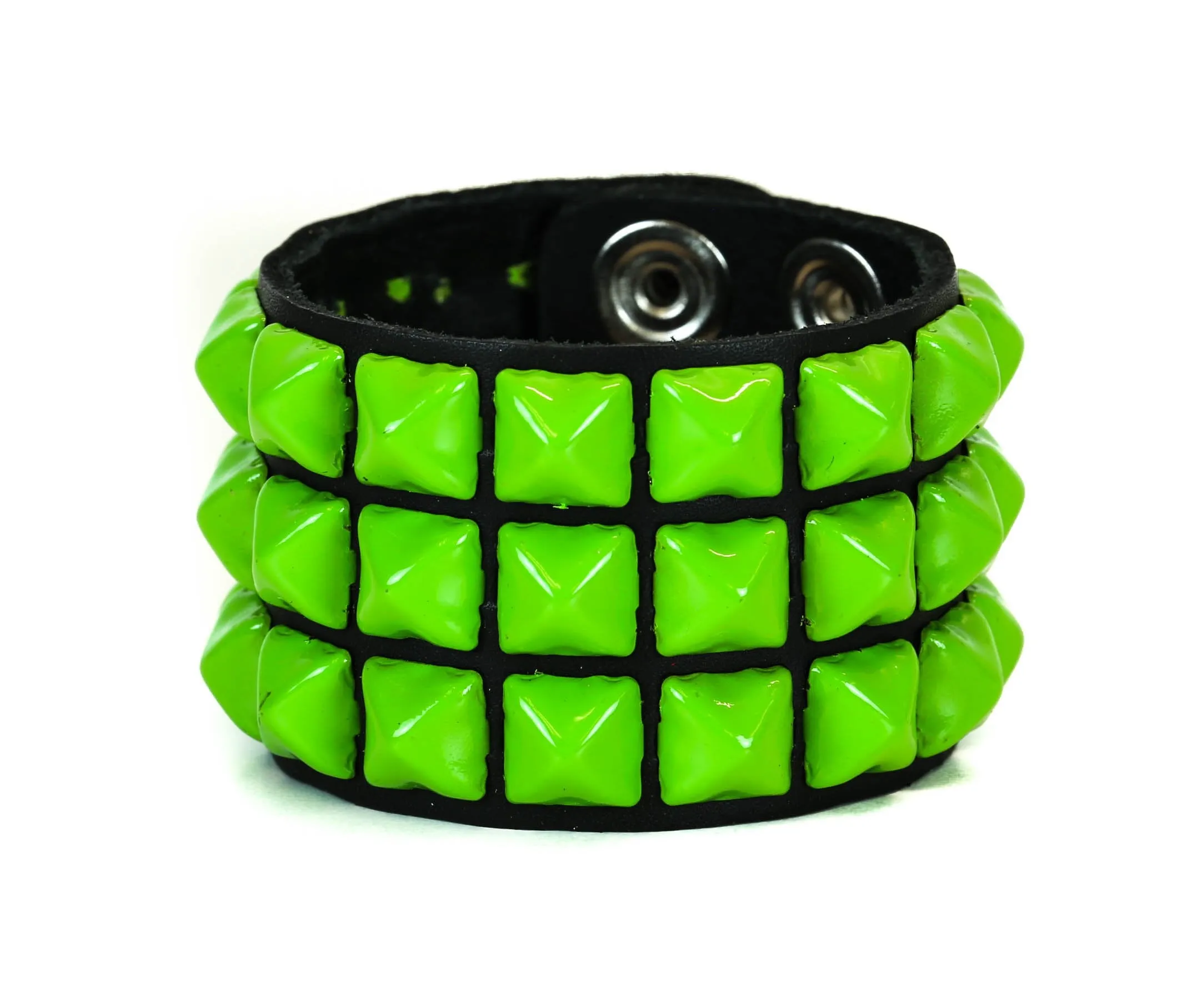 Studded Bracelet 3 Row Pyramid