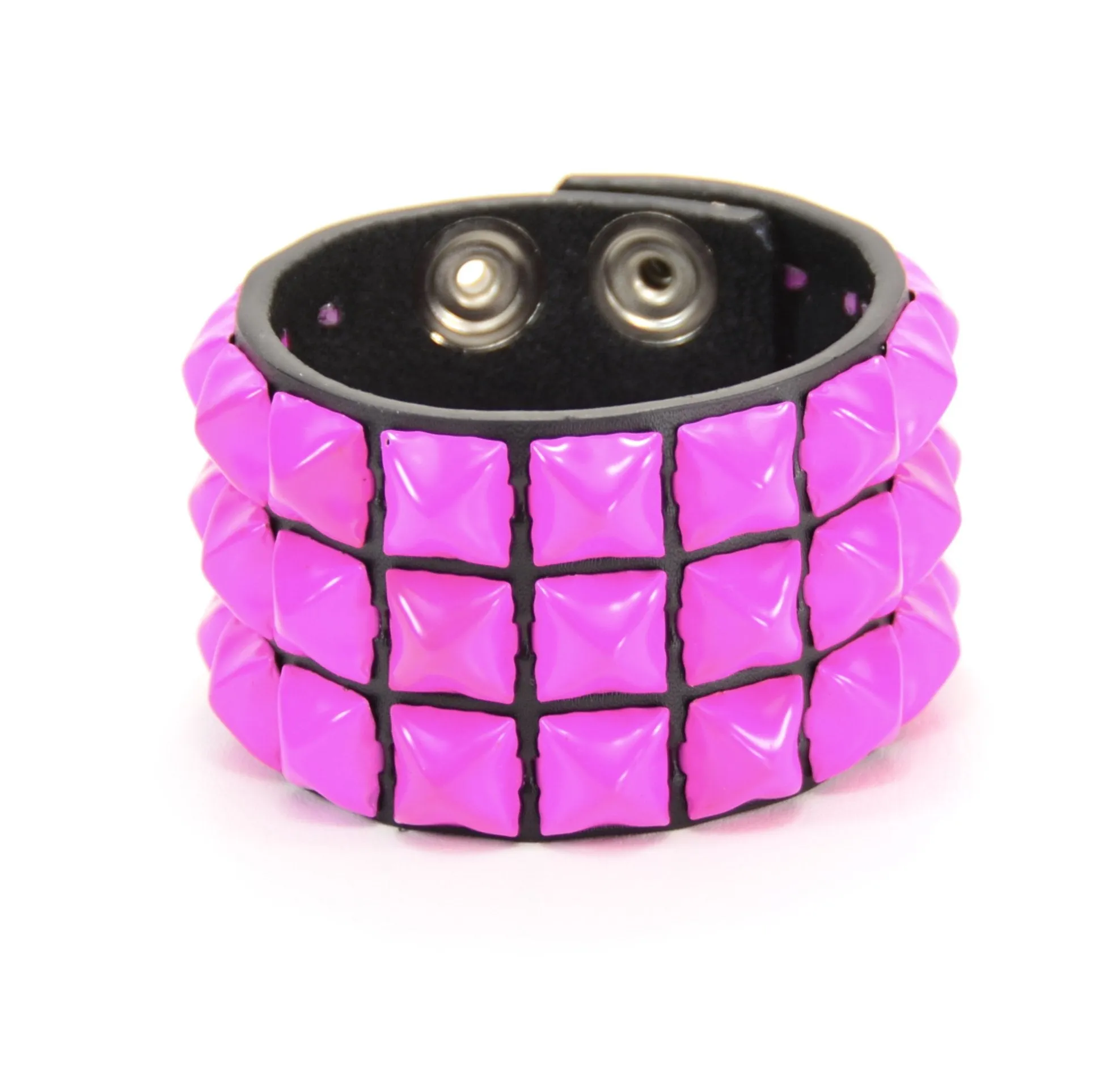 Studded Bracelet 3 Row Pyramid