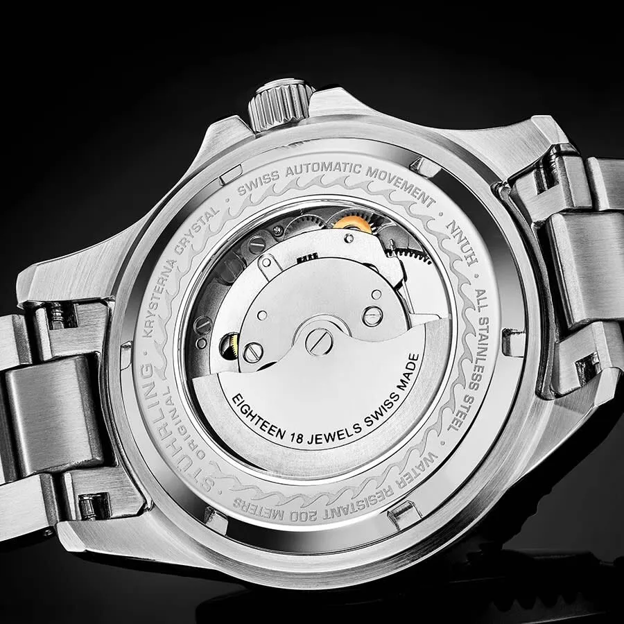 Stuhrling Original Aquadiver Automatic Black Dial Men's Watch M13518