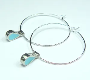 Summer Rain Hoop Earrings (Turquoise) LG28