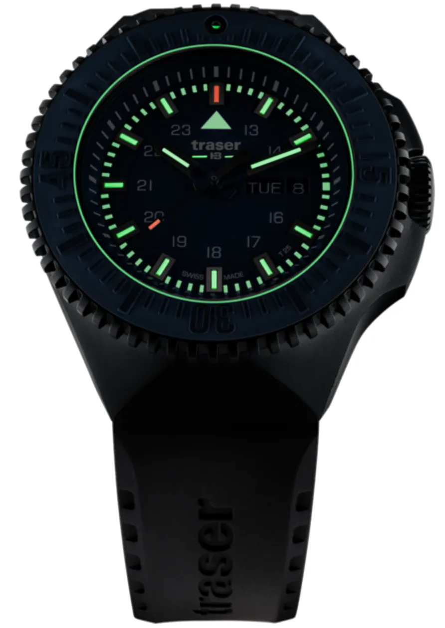 TH3 Watch P69 Black Stealth Green Rubber