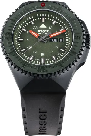 TH3 Watch P69 Black Stealth Green Rubber