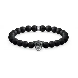 Thomas Sabo Black Cat Onyx Beaded Bracelet A1776-528-11