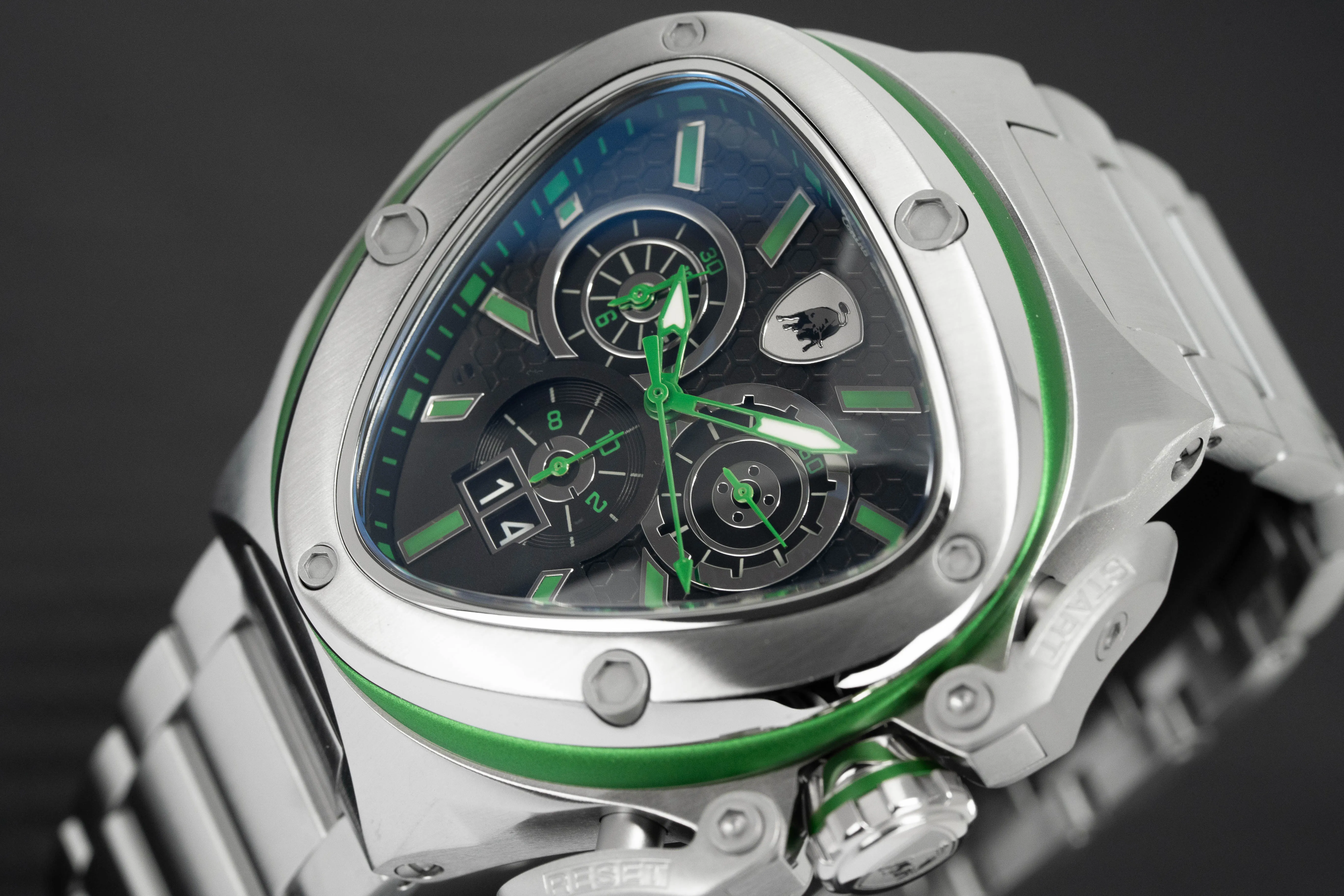 Tonino Lamborghini Spyder SS Chronograph Date Steel Green T9XF-SS-B