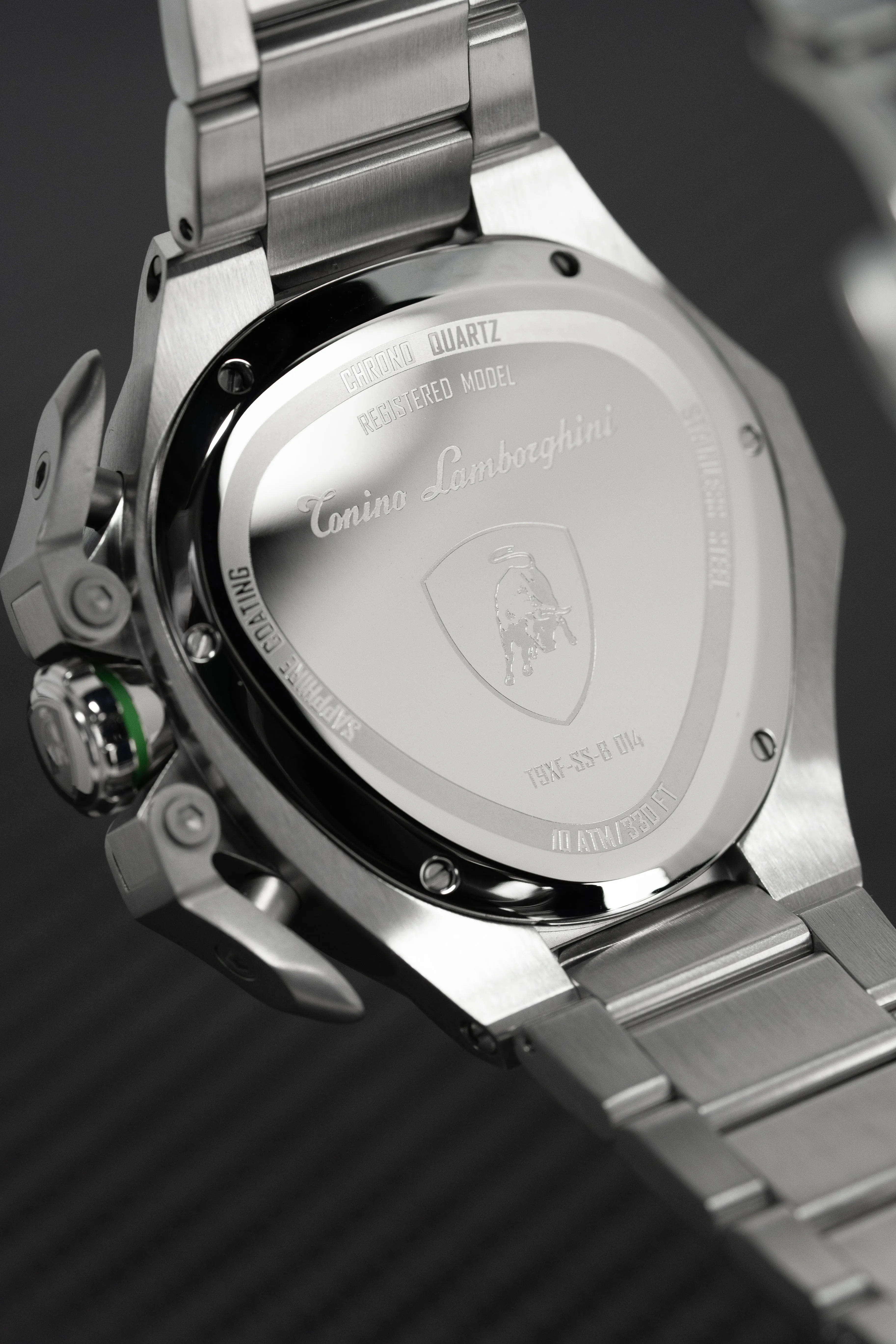Tonino Lamborghini Spyder SS Chronograph Date Steel Green T9XF-SS-B