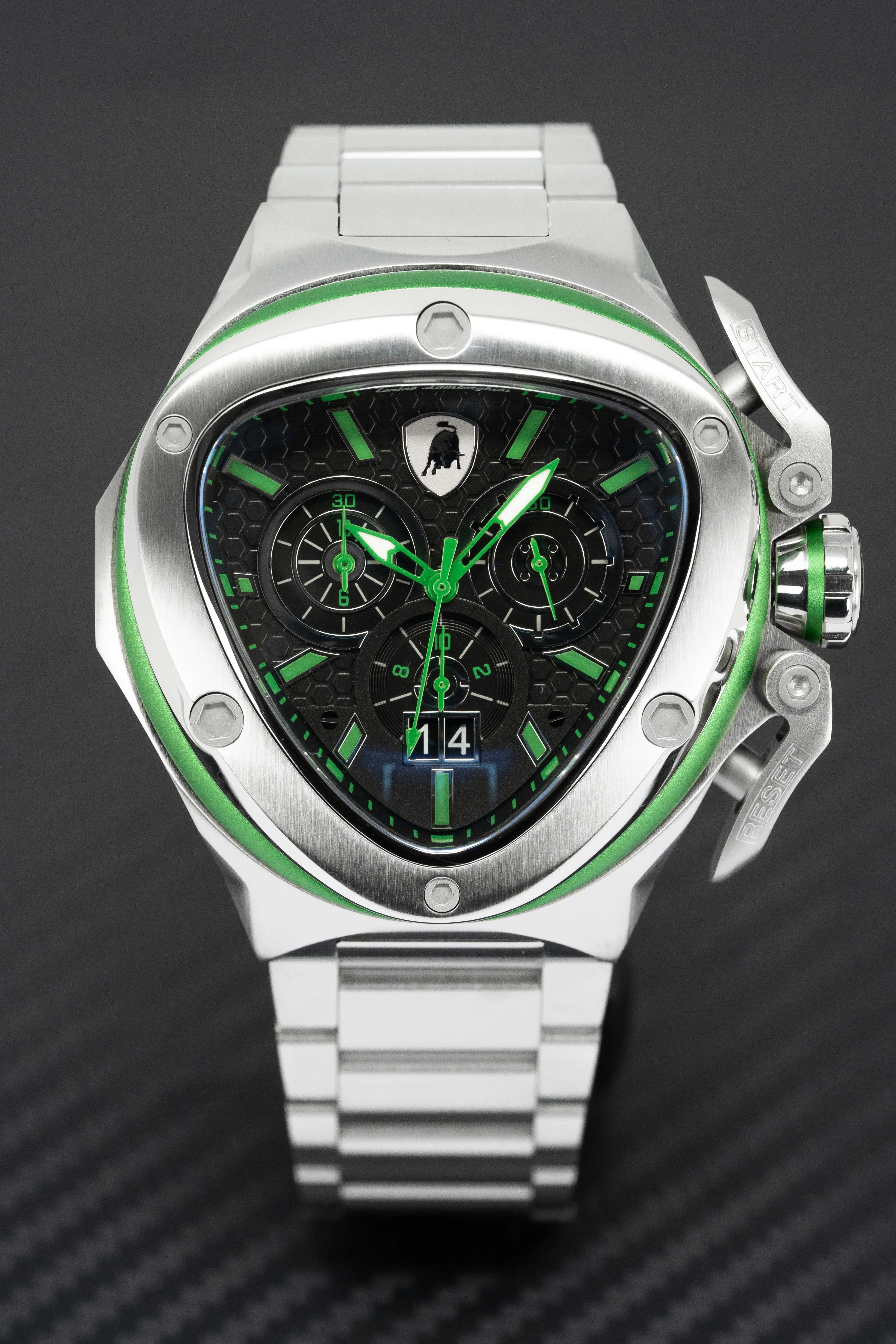 Tonino Lamborghini Spyder SS Chronograph Date Steel Green T9XF-SS-B