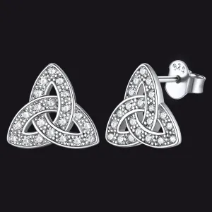 Trinity Knot Earrings for Women in Sterling Silver