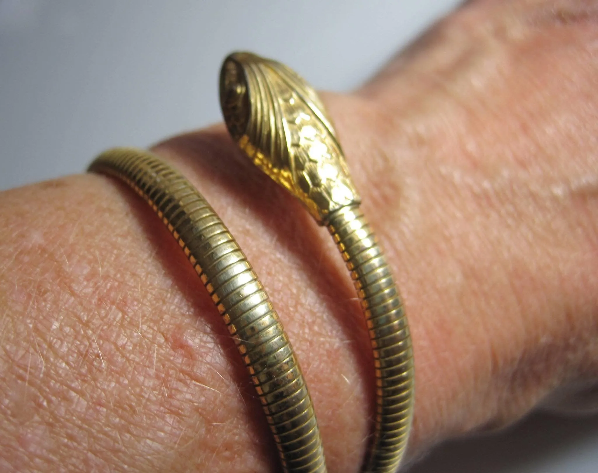 Vintage Single Coil Vermeil Sterling Forstner Bracelet