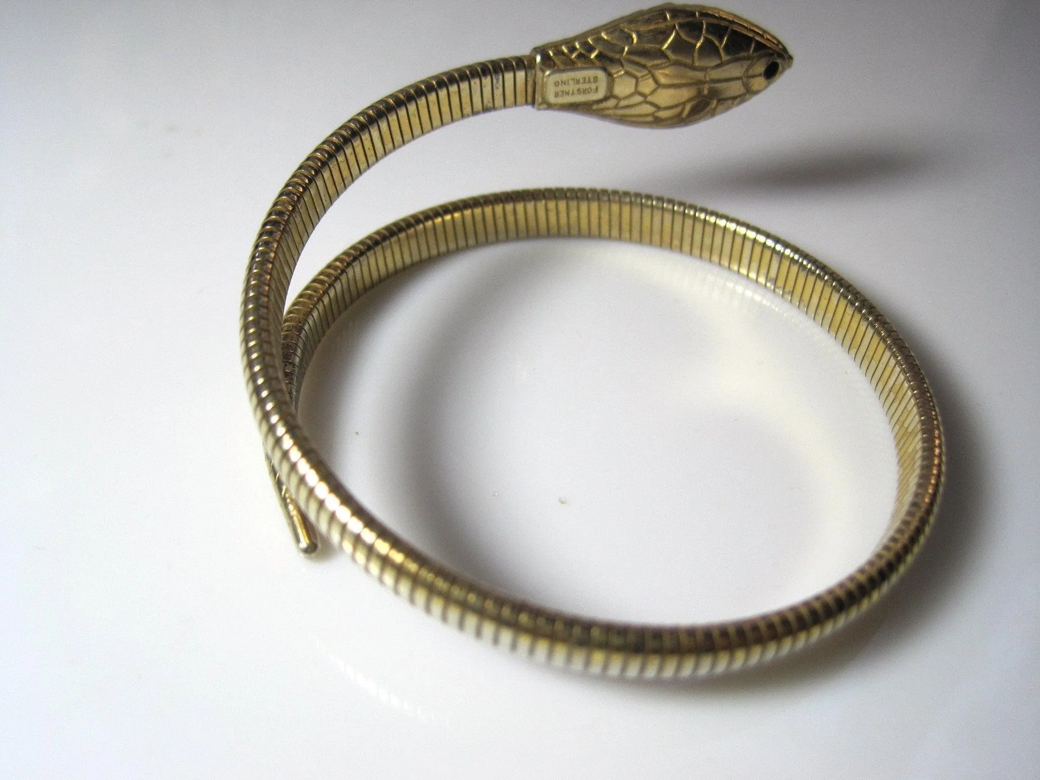 Vintage Single Coil Vermeil Sterling Forstner Bracelet