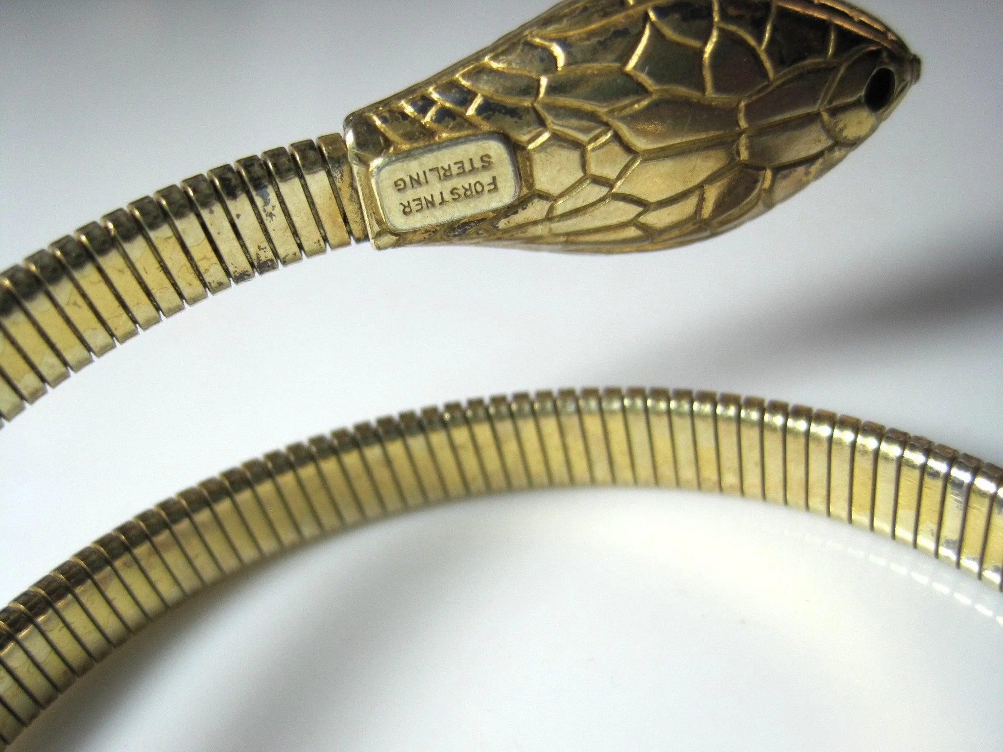 Vintage Single Coil Vermeil Sterling Forstner Bracelet