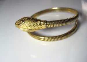 Vintage Single Coil Vermeil Sterling Forstner Bracelet