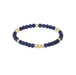 worthy Pattern 3mm Bead Bracelet - Lapis by enewton