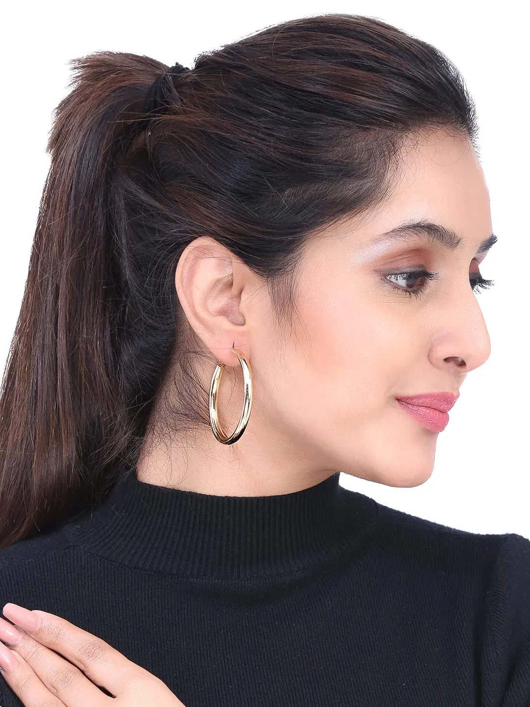Yellow Chimes Hoop Earrings for Women Combo of 6 Pairs Stud Earrings Crystal Pearl Gold Plated Stud Hoop Earrings Set for Women and Girls.